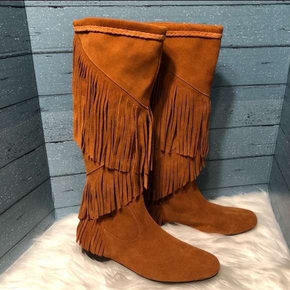 Sbicca Shyann Fringe Knee High Boots - Picture 4 of 6